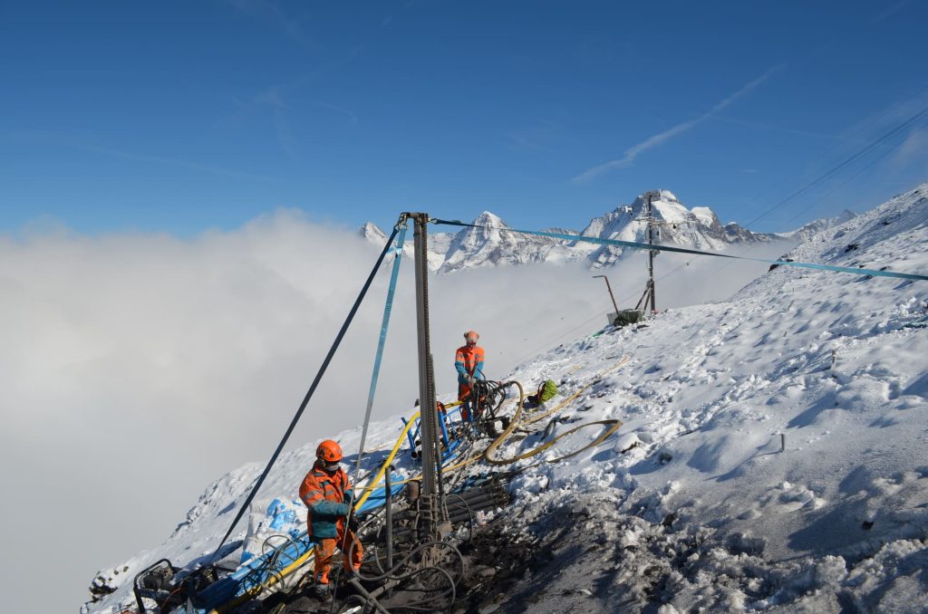 Pellet drilling Schilthorn CH